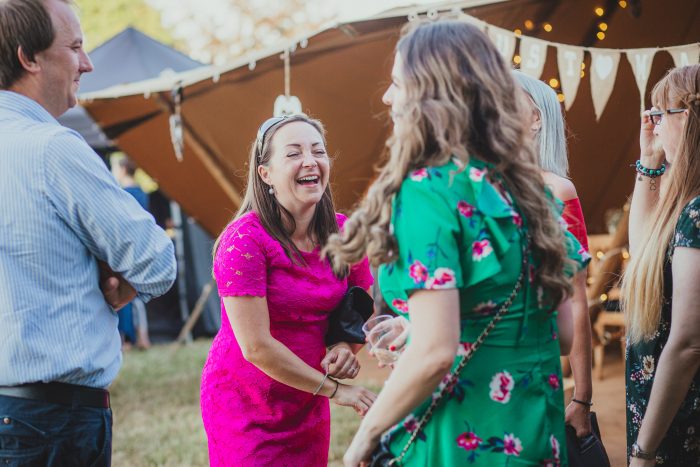 guests at festival wedding