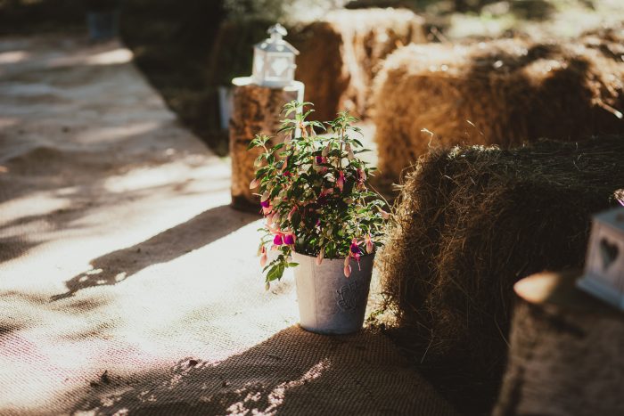 boho wedding details at festival wedding