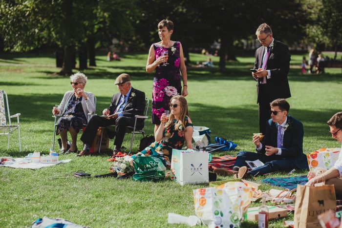 picnic wedding reception in Cambridge during Covid restrictions