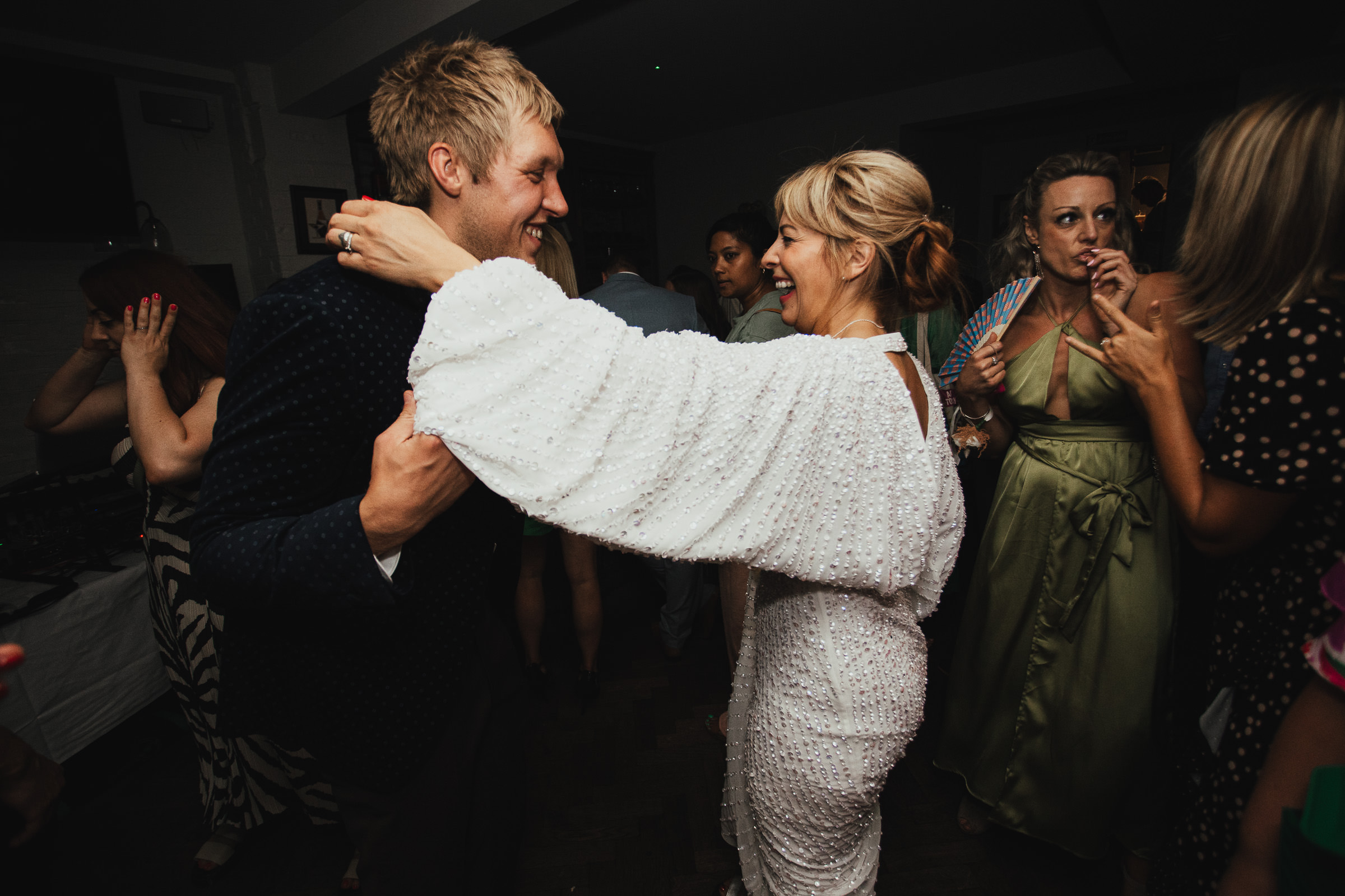 Old Marylebone Town Hall wedding, couple dancing at London wedding reception