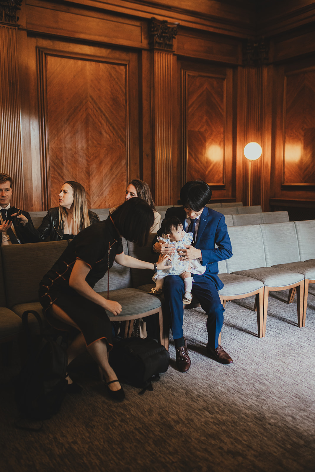 Guests arriving for the ceremony in the Westminster Room
