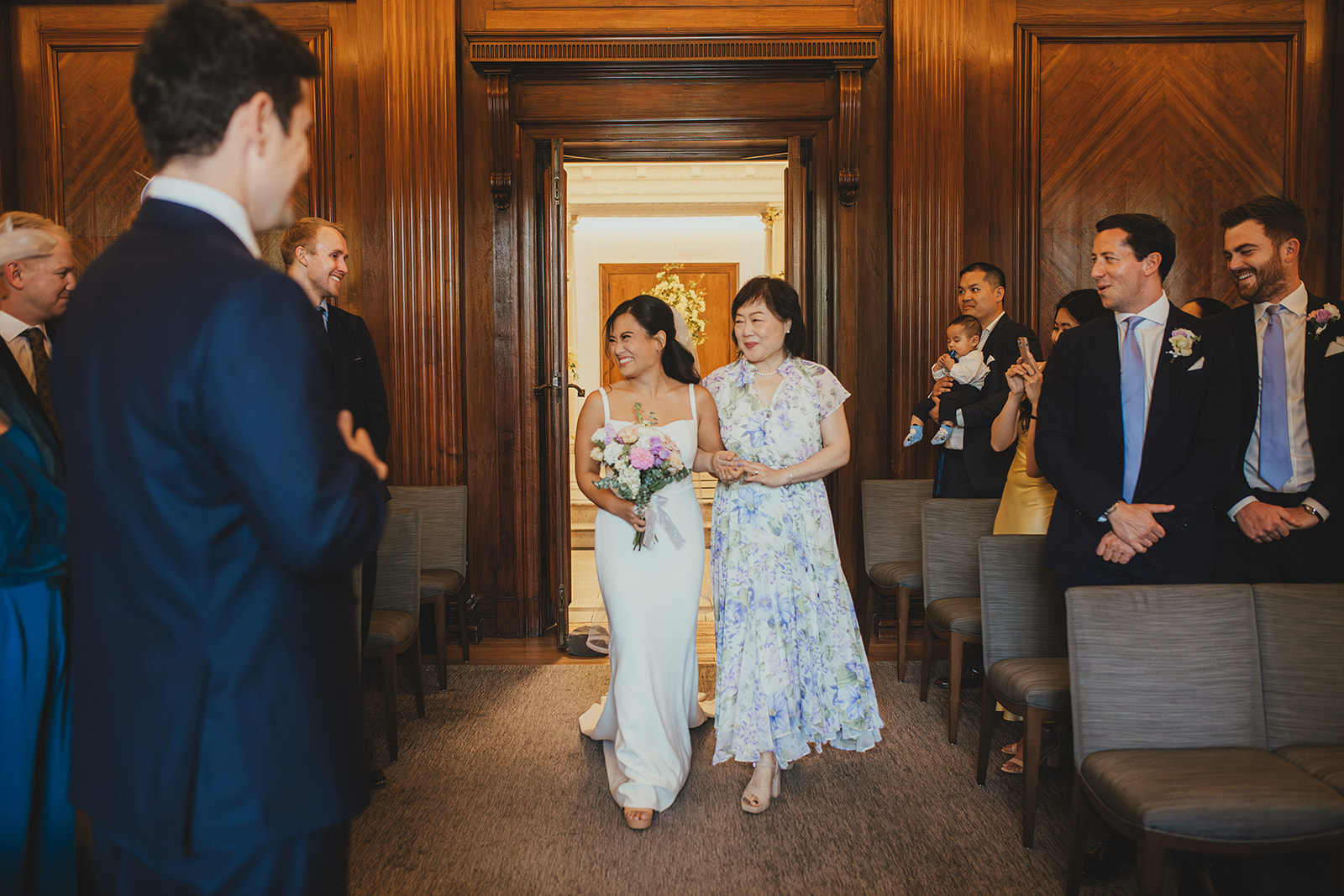 Bride and Mother of the Bride arriving at Westminster Room
