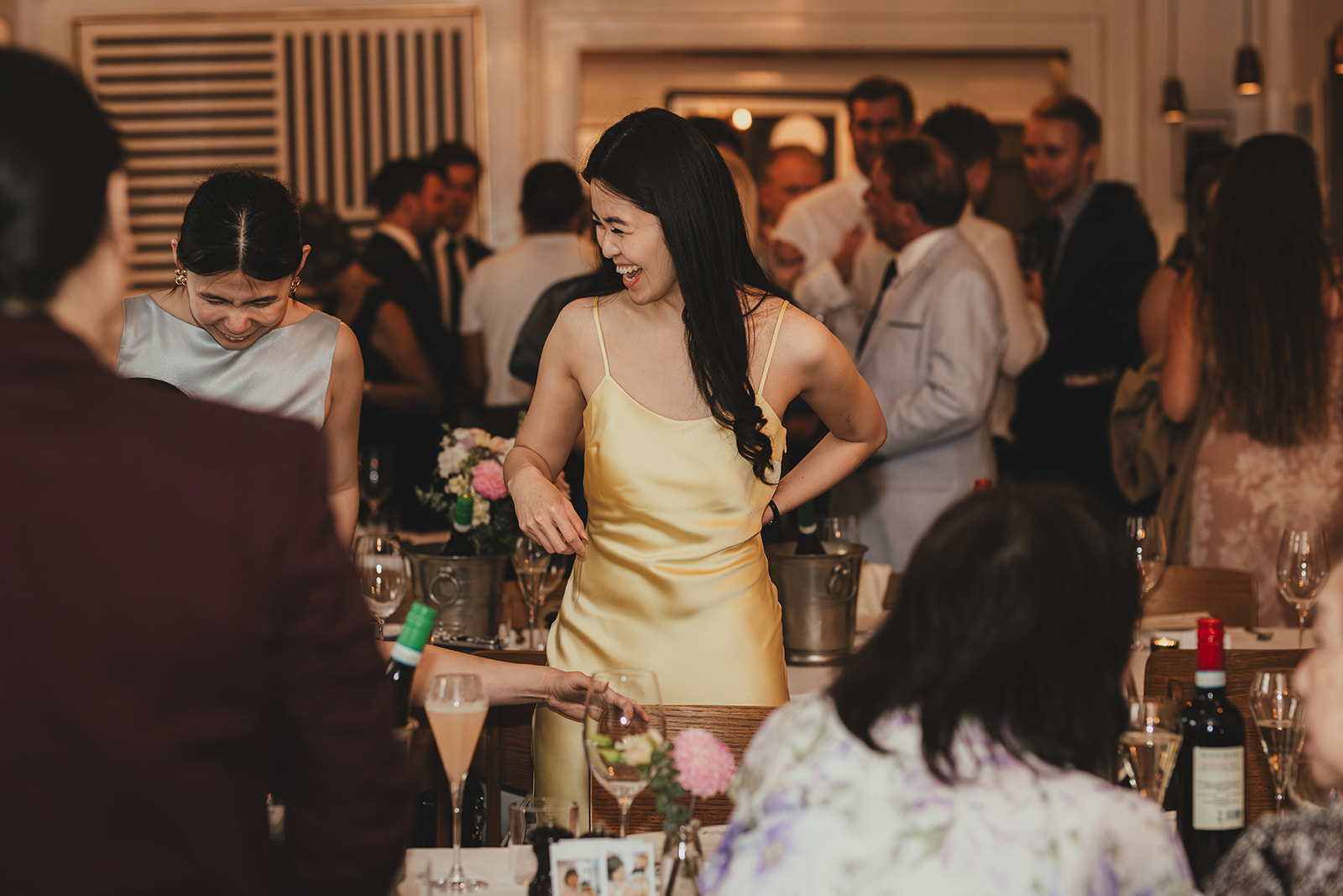 Wedding reception drinks and atmosphere at The Italian Greyhound, London