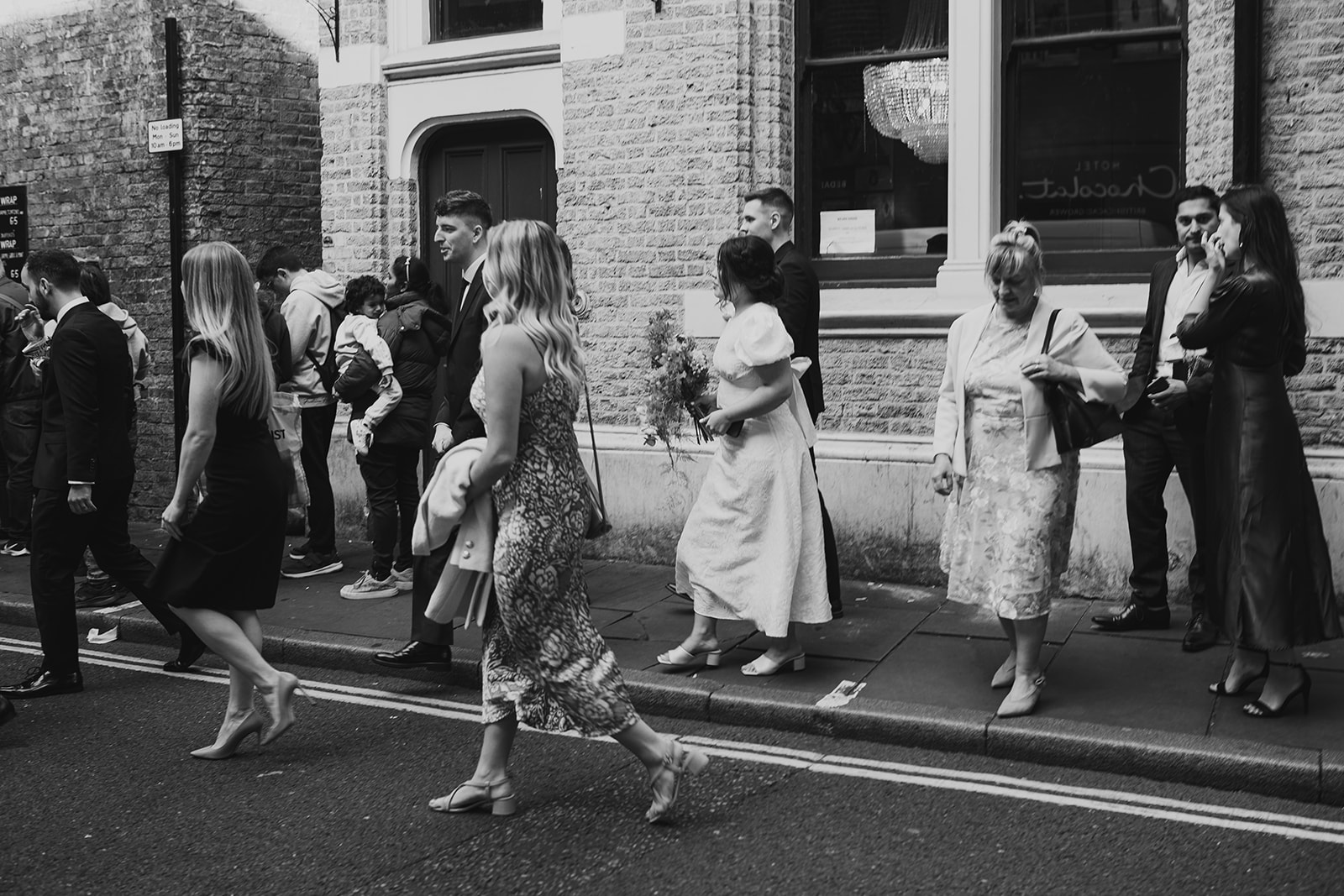 Couple at Hawksmoor Spitalfields for their East London wedding reception