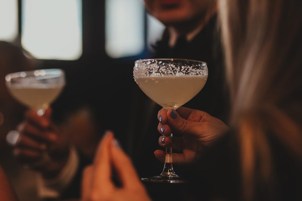 Cocktail wedding reception, London