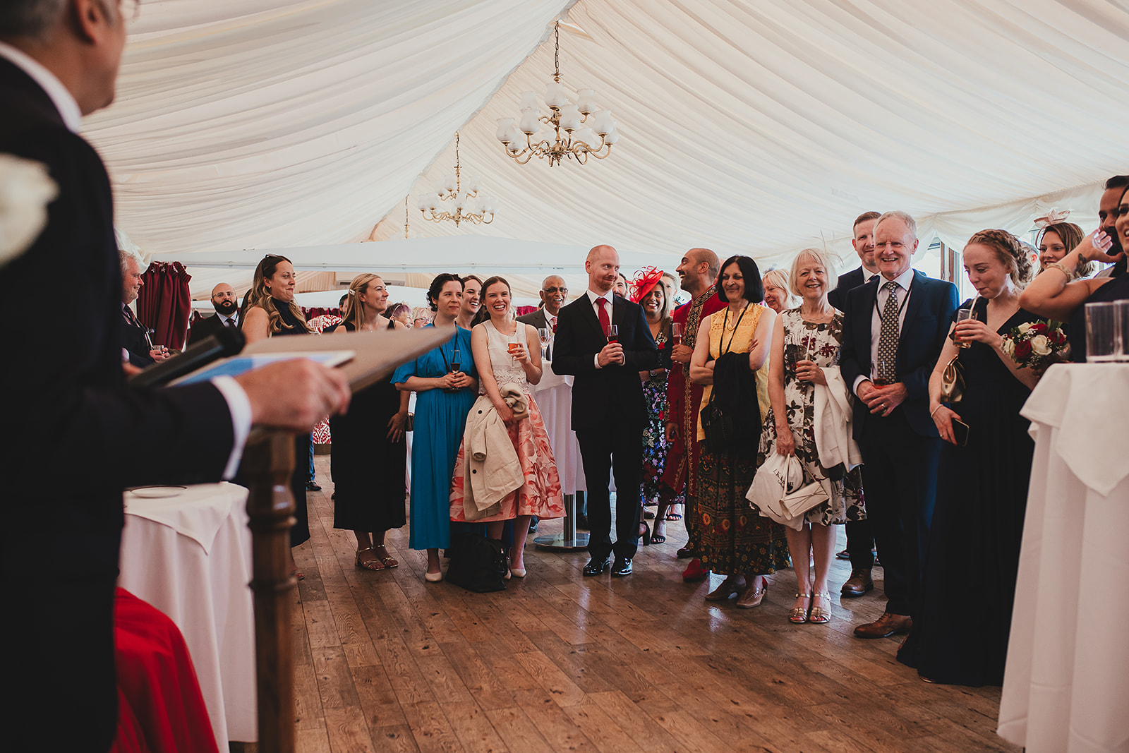 Wedding speeches at drinks reception at the Palace of Westminster, London