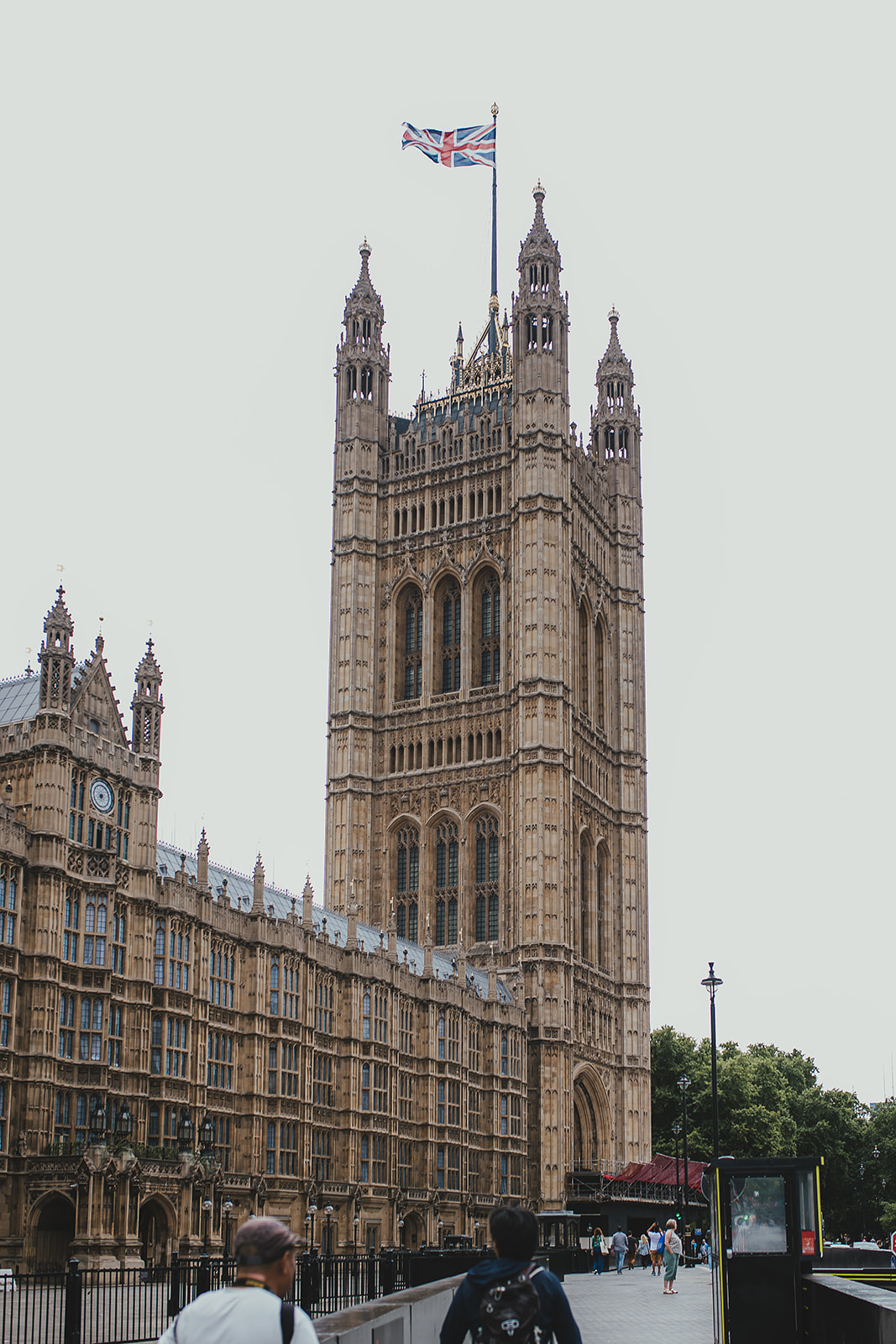 Groom arriving outside Palace of Westminster