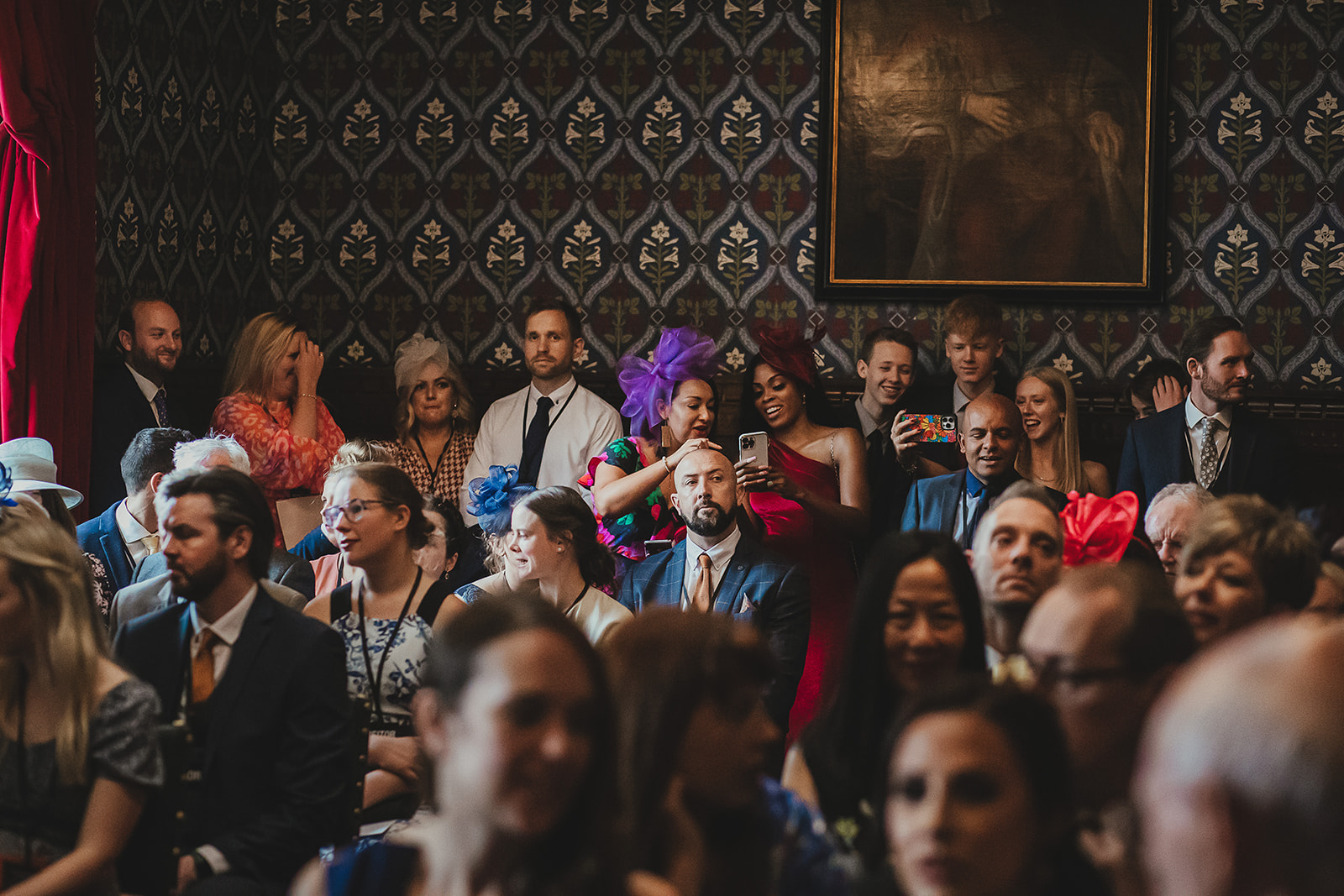Guests waiting at ceremony in Palace of Westminster, London