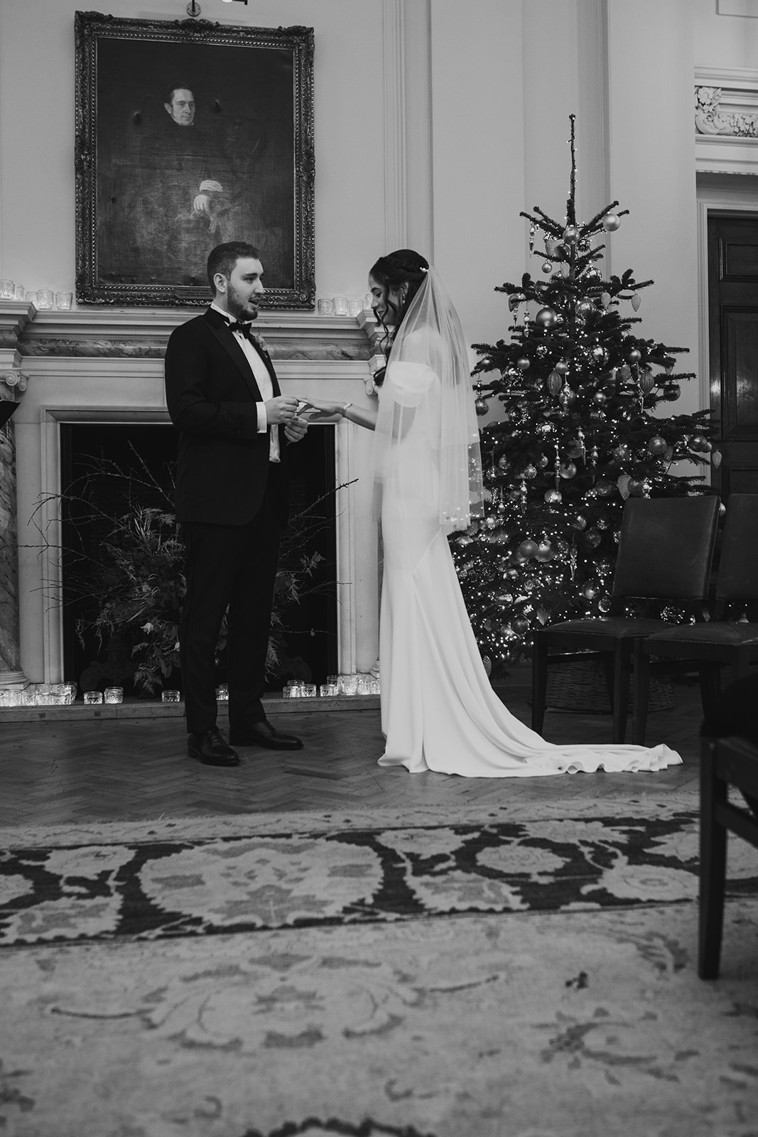 Elegant winter wedding ceremony at The Ned London