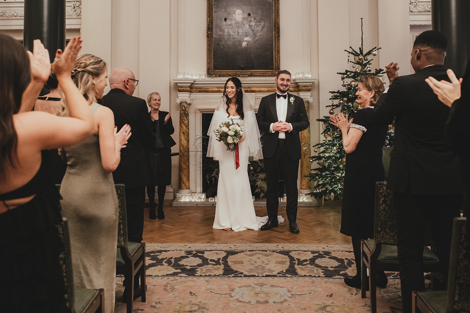 Elegant winter wedding ceremony at The Ned London