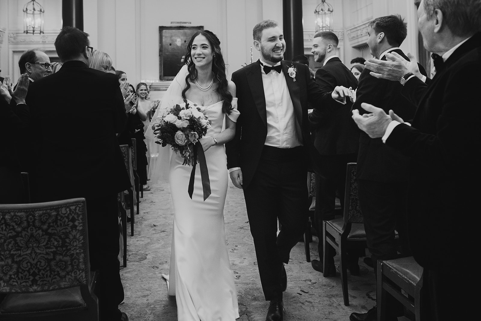 Elegant winter wedding ceremony at The Ned London