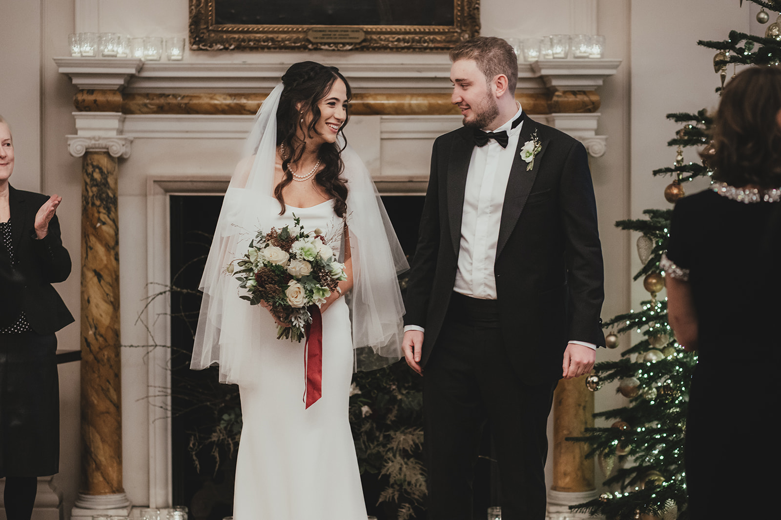 Elegant winter wedding ceremony at The Ned London