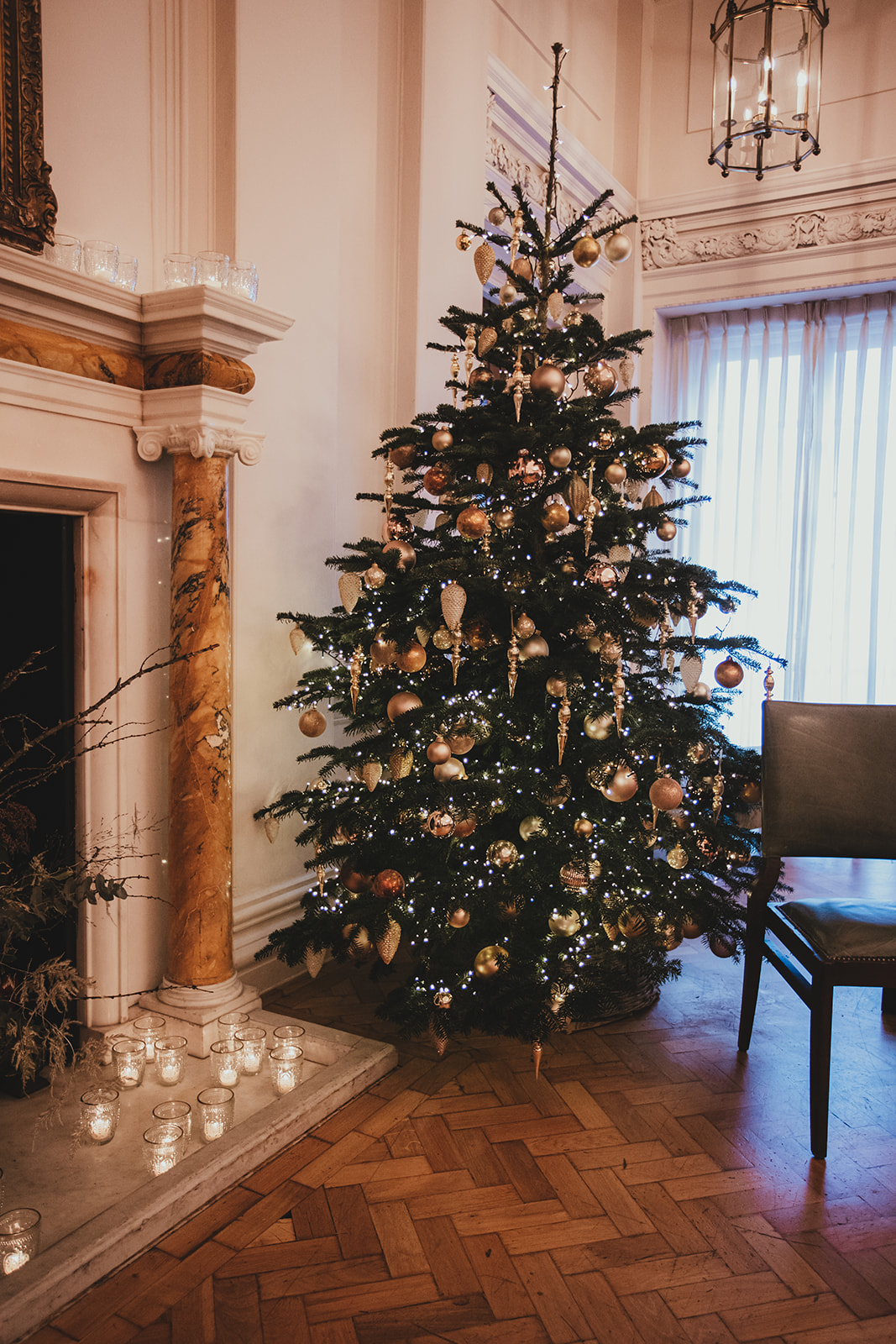 Wedding ceremony at The Ned London during winter