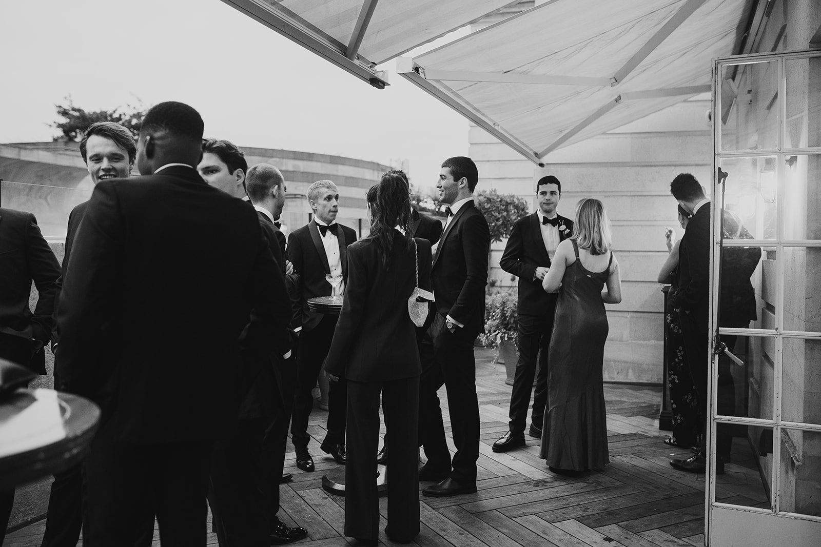 Wedding reception at The Ned overlooking London skyline
