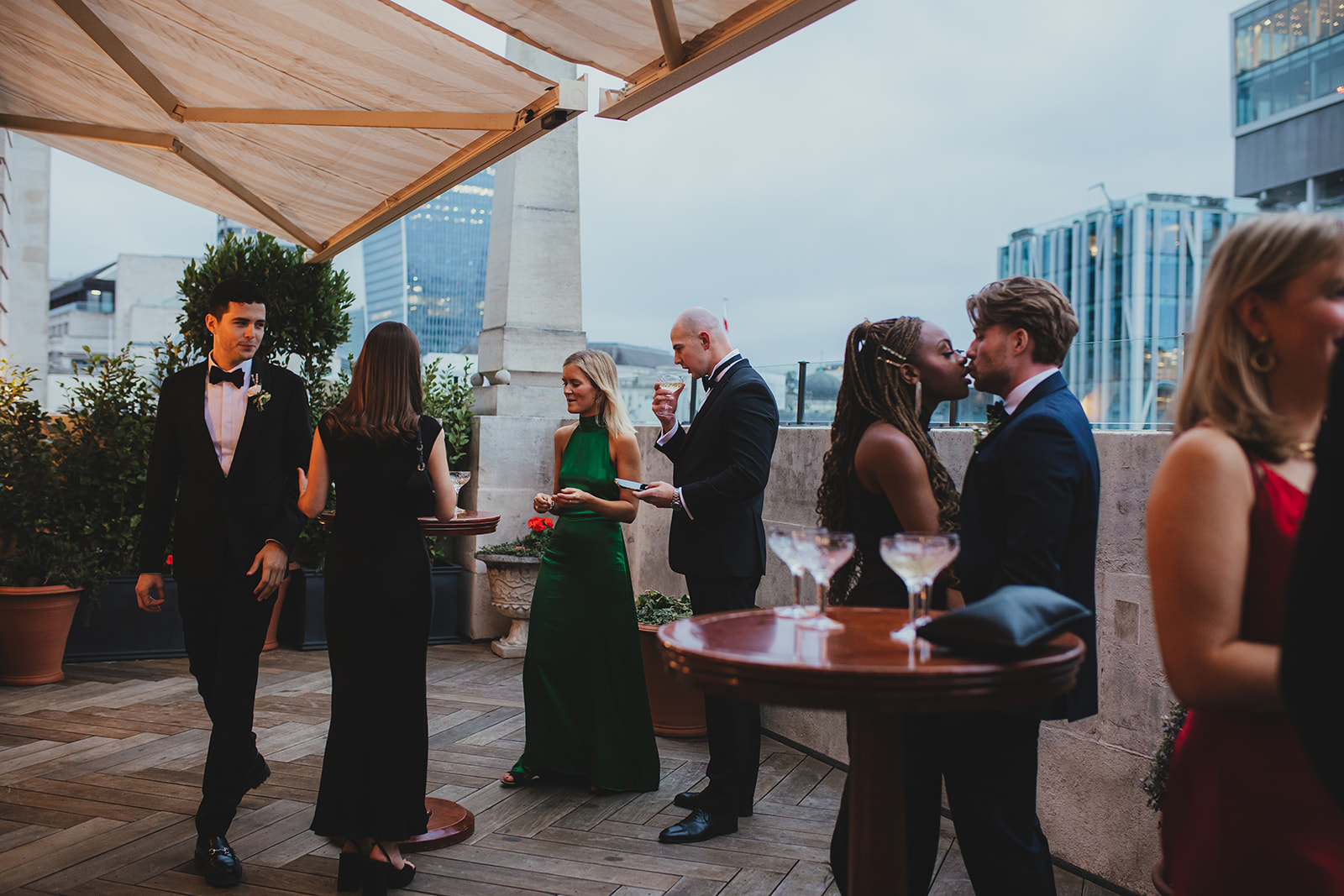 Christmas wedding at The Ned with London city views