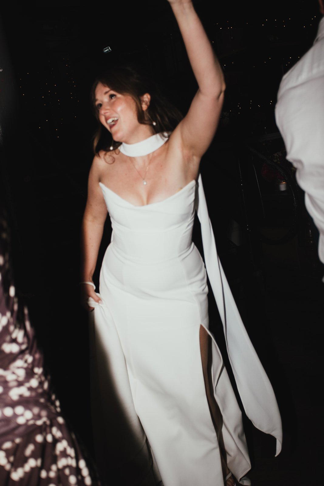 Bride dancing at wedding reception at The Depot N7, London wedding