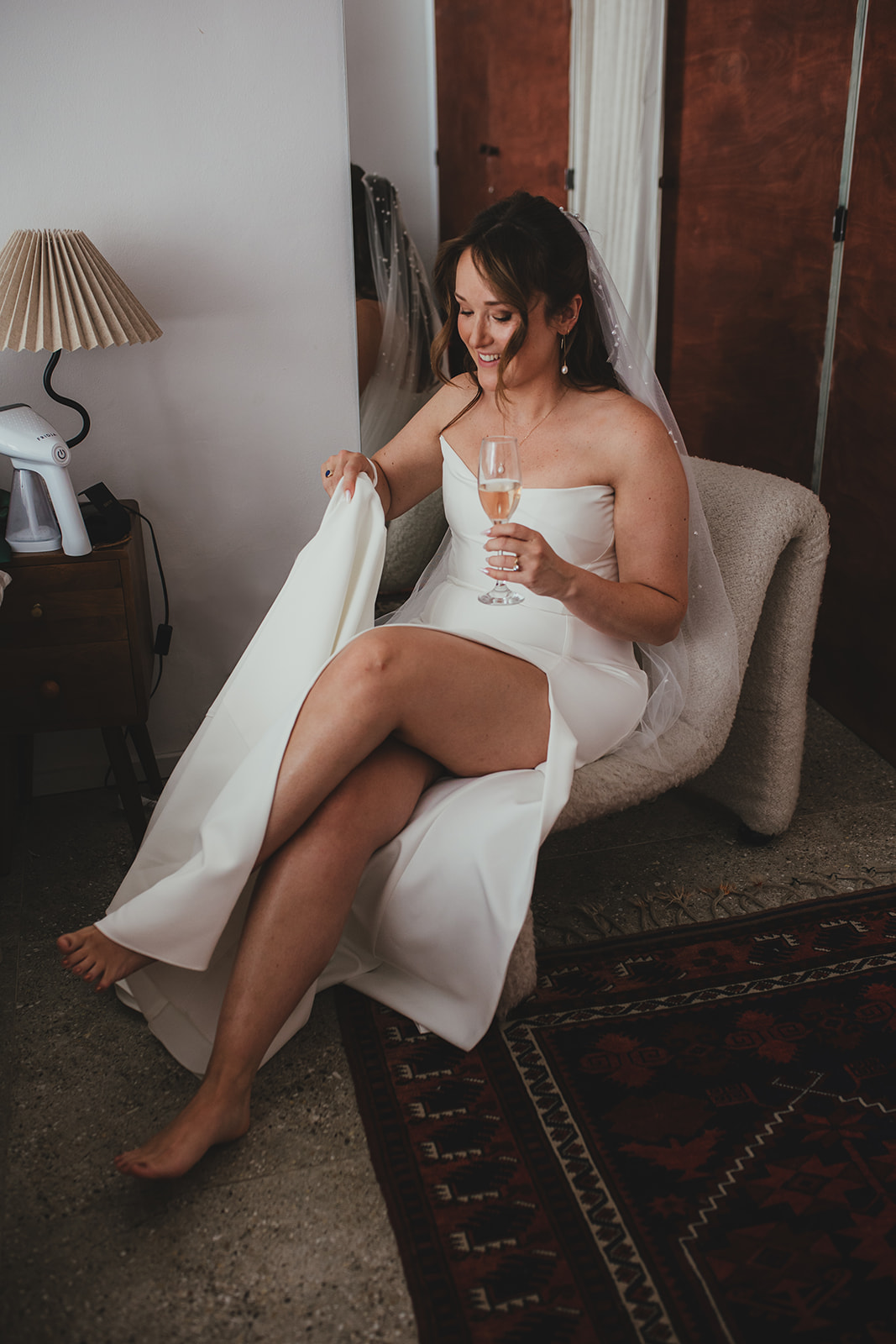 Bride in wedding dress, Wedding morning preparations, London wedding, Islington Town Hall wedding