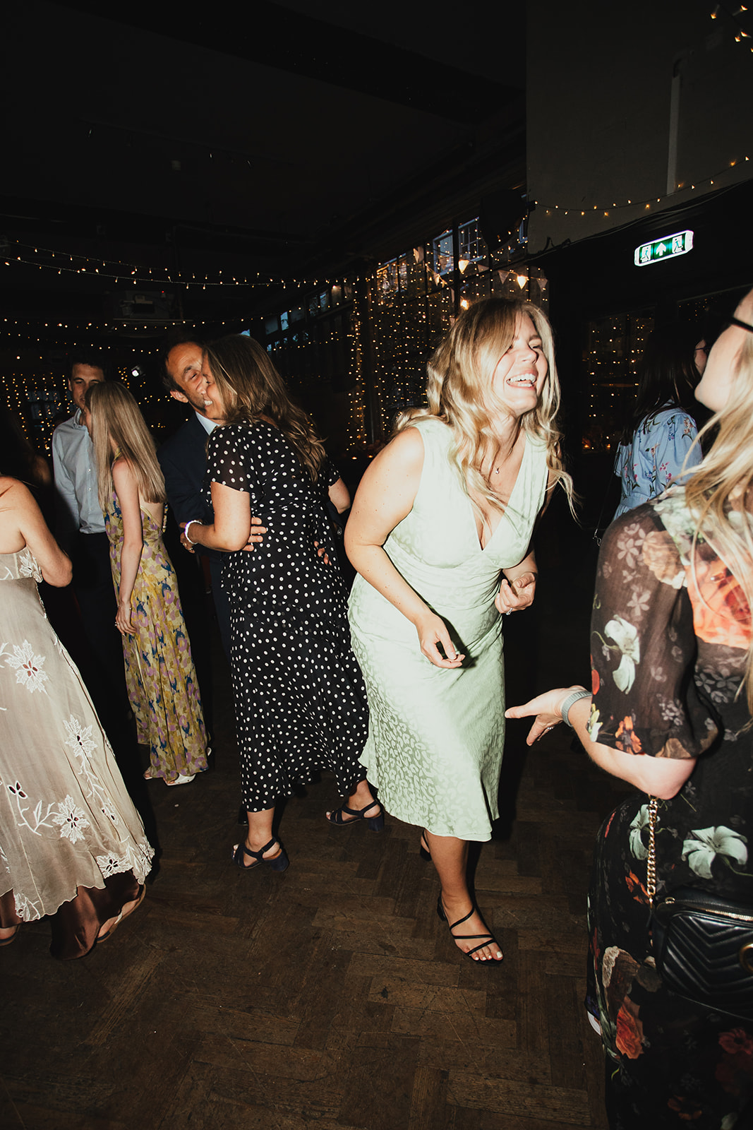 Guests dancing at The Depot N7 wedding reception, London wedding