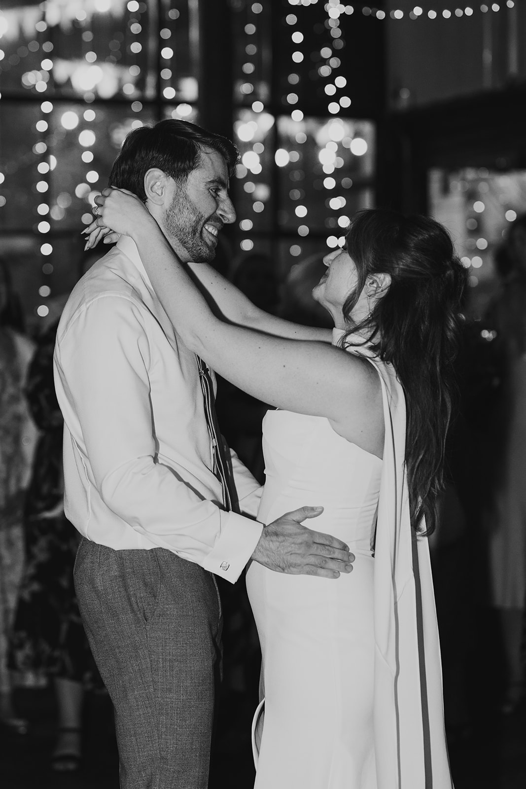 Bride and groom dancing at The Depot N7 wedding reception, London wedding