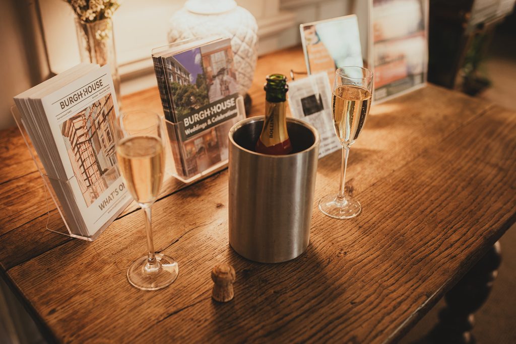Champagne waiting fro bride and groom
