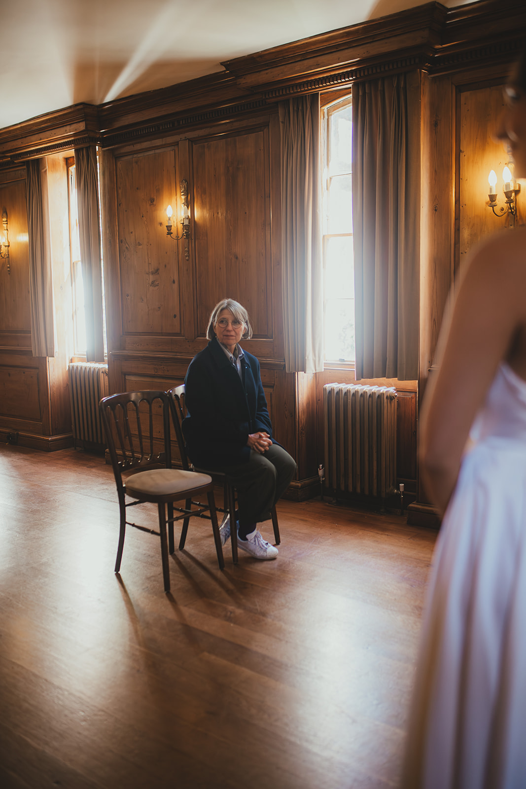 The bride and groom's witness for their ceremony at burgh house